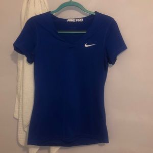 Nike Pro Royal Blue Work out top, slim fitted